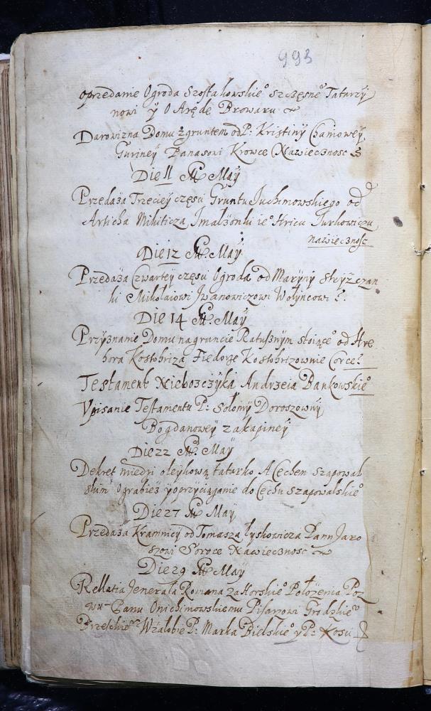 Рэестр спраў кніг Берасцейскага магістрата за люты–жнівень 1637 года (польская мова)