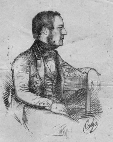 Станіслаў Манюшка. Малюнак Ч.Манюшкі, 1840-х гадоў.