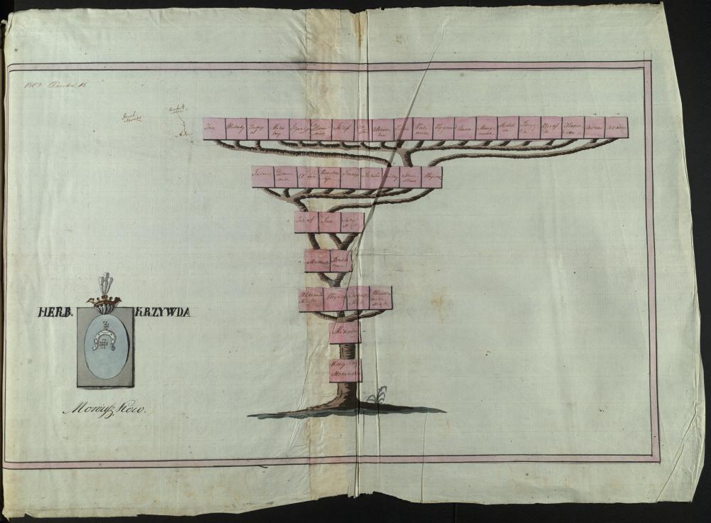 Генеалагічная табліца дваранскага роду  Манюшкаў герба «Крыўда»