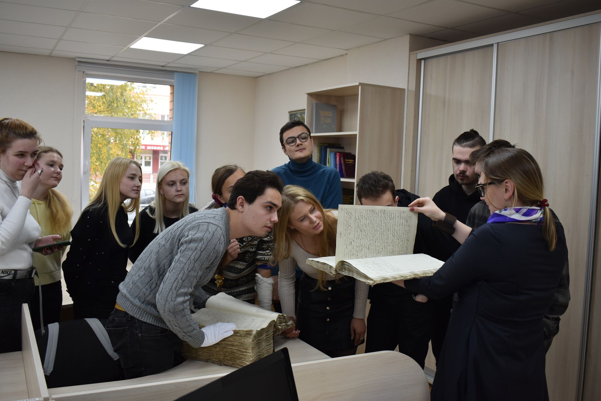 Заняткі па гісторыі канцылярый у ВКЛ для студэнтаў гістарычнага факультэта БДУ